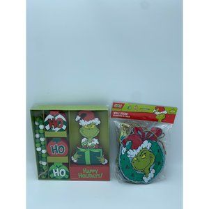 Dr. Seuss The Grinch Who Stole Christmas Garland 8 FT & Grinch Mantle Decor Set